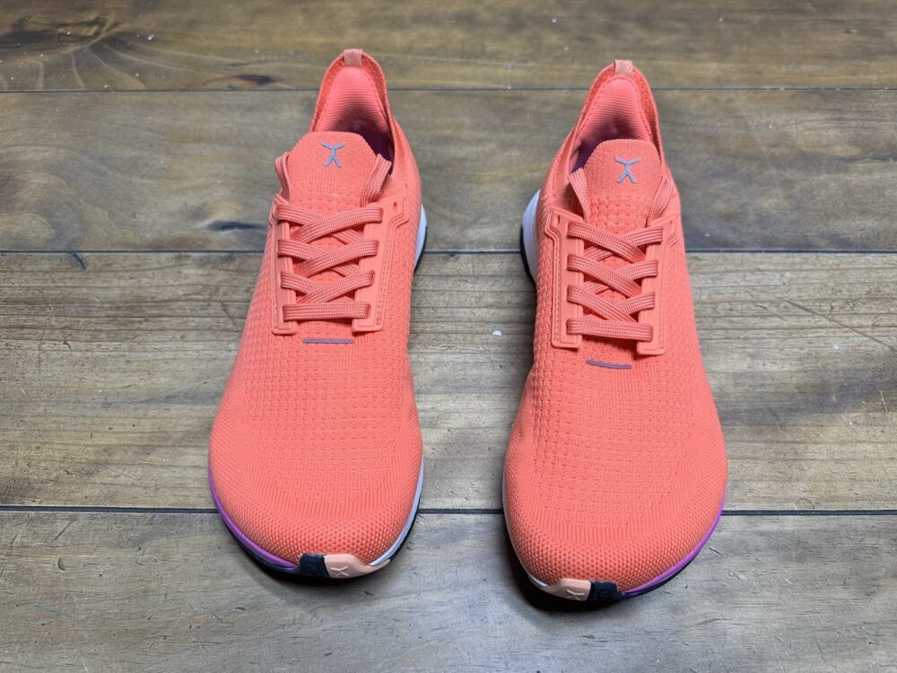Flux Adapt Runner Shoes Unisex Coral / Orange Sz M 6.5 W 8 Lace Up Knit Sneakers